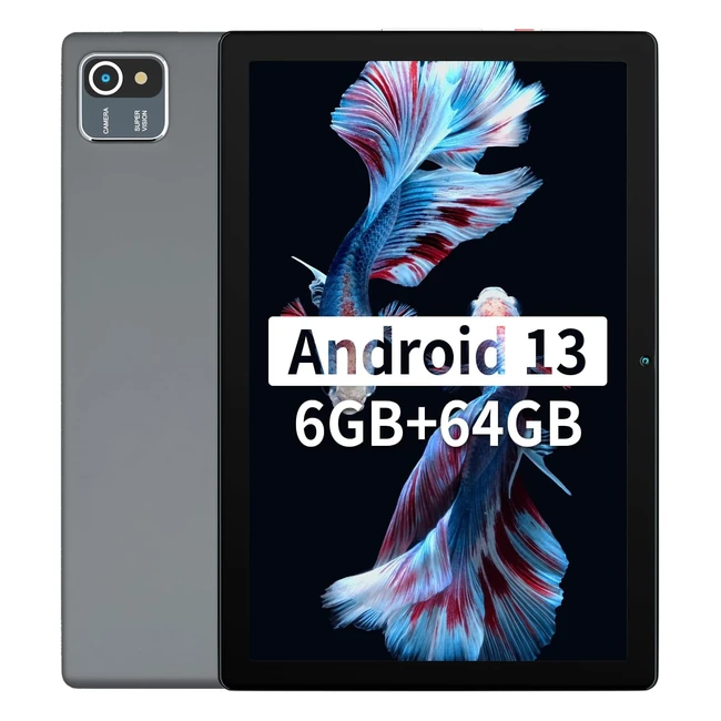 Tablet Hotlight 10 pollici Android 13 Quad Core 6GB RAM 64GB ROM Grigio
