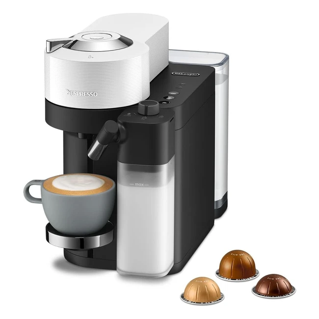 DeLonghi Nespresso Vertuo Lattissima ENV300W Kaffeekapselmaschine mit automatischem Milchaufschäumsystem 5 Tassengrößen 3 Milchrezepte einfach zu bedienen matt weiß