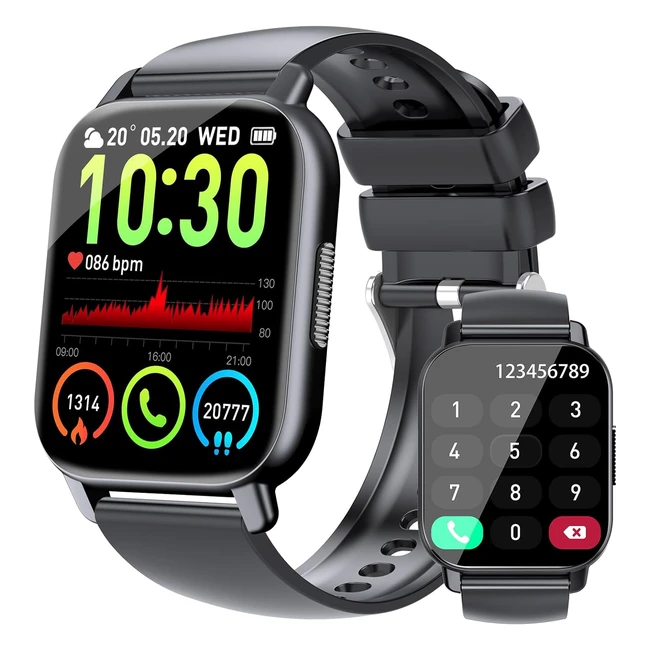 Smartwatch CSASAN Uomo Donna 185 - Orologio Smartwatch Chiamate Risposta 112 - Sportivo Impermeabil IP68 - Activity Tracker Contapassi Cardiofrequenzimetro - Monitoraggio del Sonno