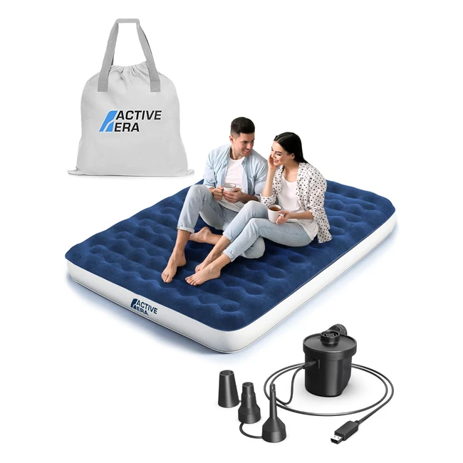 Active Era Luxury Camping Air Bed - King Size Inflatable Mattress with USB Recha