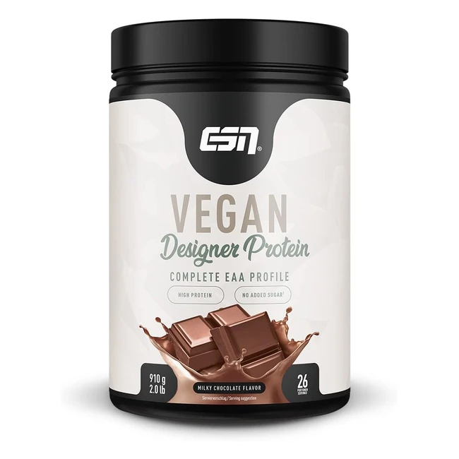 ESN Vegan Designer Protein Powder - Milky Chocolate, 910g