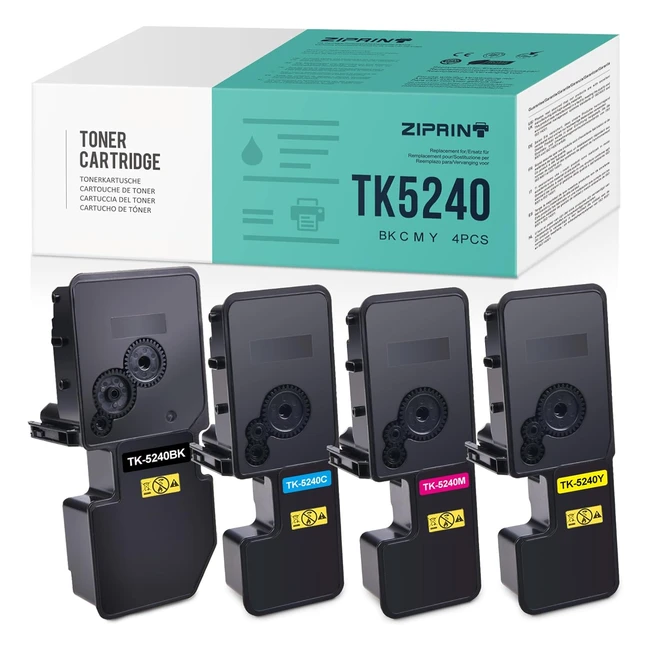 4 Cartuchos de Tner Compatibles con Kyocera TK5240 - Ecosys P5026CDNP5026CDW