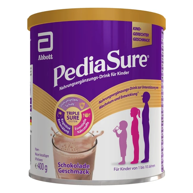 Pediasure Shake Schokolade 400g - Nahrungsergänzungsmittel für Kinder mit 27 Vitaminen und Mineralstoffen sowie Protein ab 1 Jahr