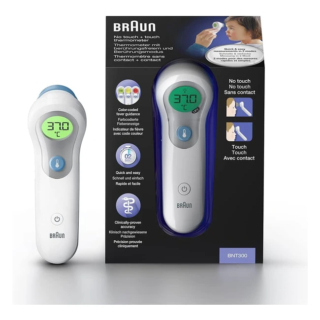Braun Sensian 5 Noncontact Forehead Thermometer - Fast Results, Doctor Recommended