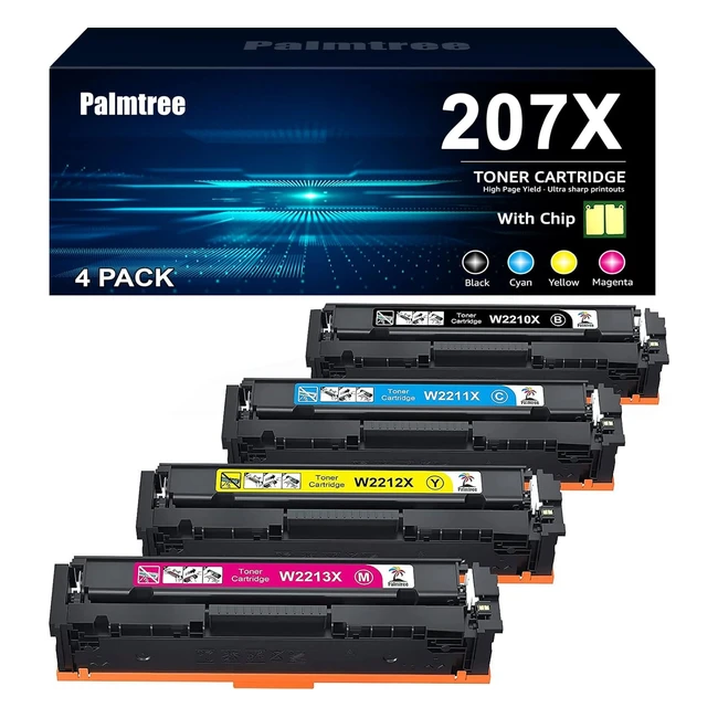 Toner Palmtree 207x Compatible pour HP 207x 207a - Multipack pour HP Color Laser