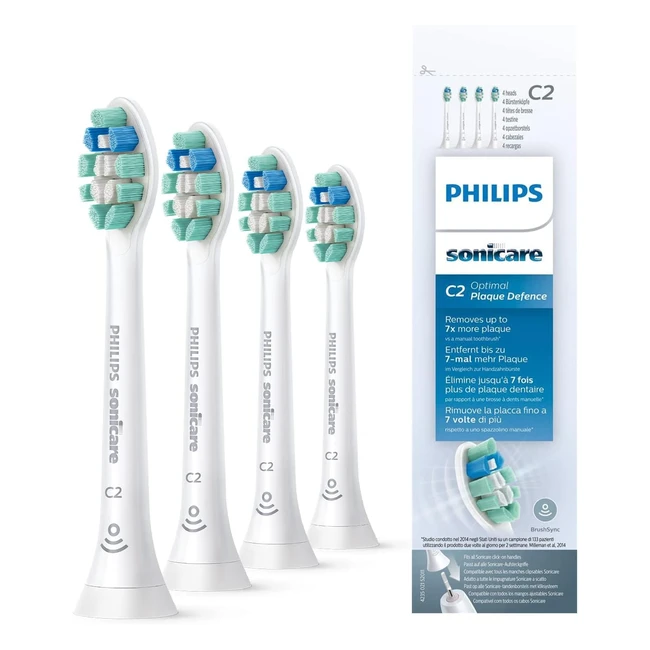 Philips Sonicare C2 Optimal Plaque Defence - 4er Pack, Modell HX902410