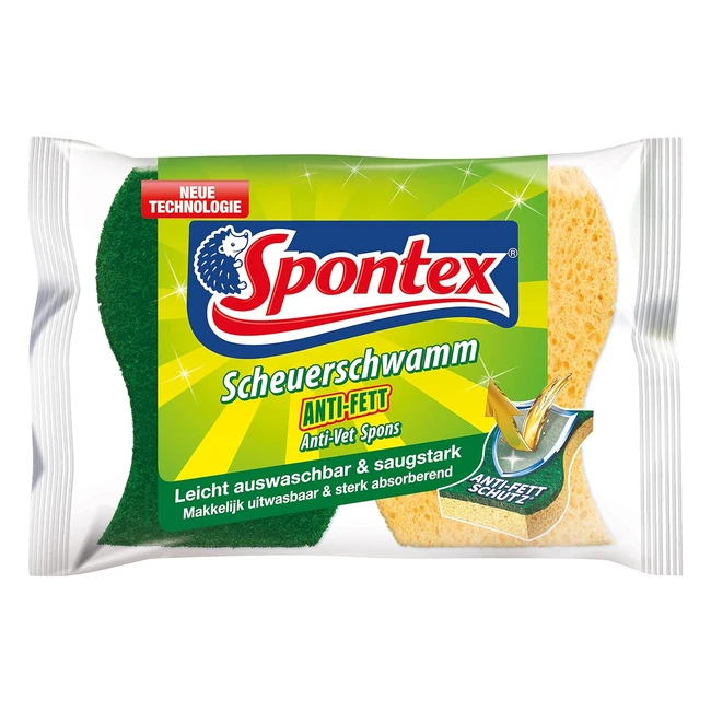Spontex Scheuerschwamm Antifett 32 Stück - Saugstarker Reinigungsschwamm