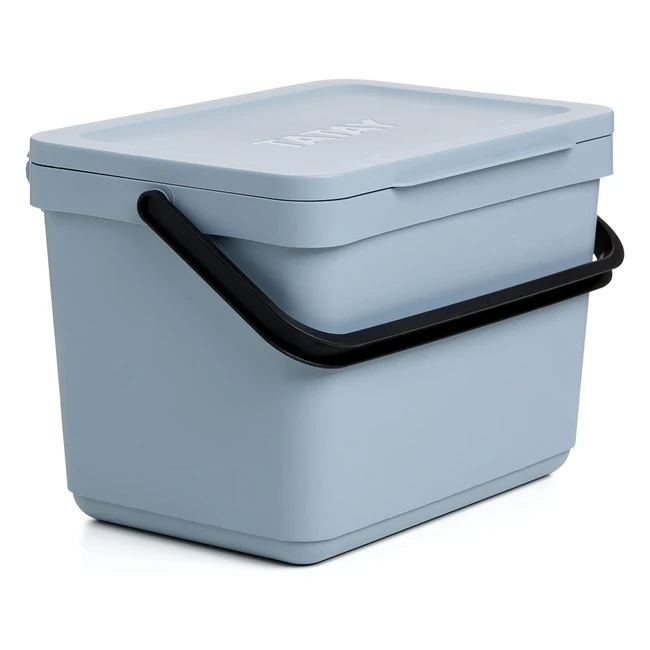 Tatay Bio-Küchenabfallbehälter 6l, recyceltes Material, ozeanfarben, 265 x 19 x 185 cm