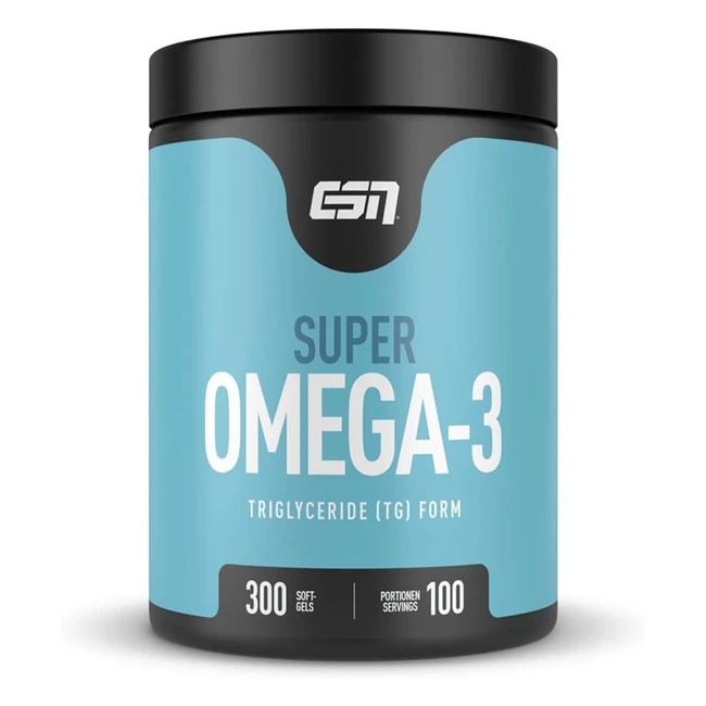 ESN Super Omega 3 Kapseln 1000 mg reines Seefischöl EPA DHA hohe Dosierung