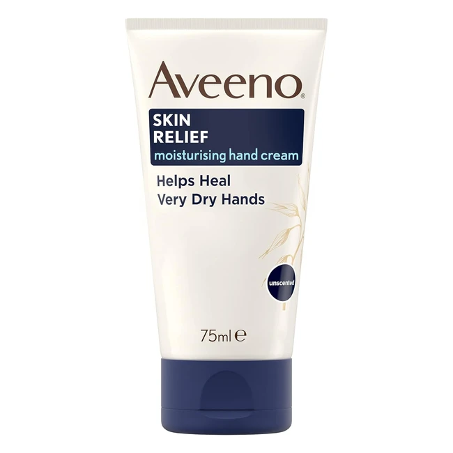 Aveeno Skin Relief Hand Cream - Intense Hydration, Soothing Triple Oat Complex, Shea Butter - 75ml