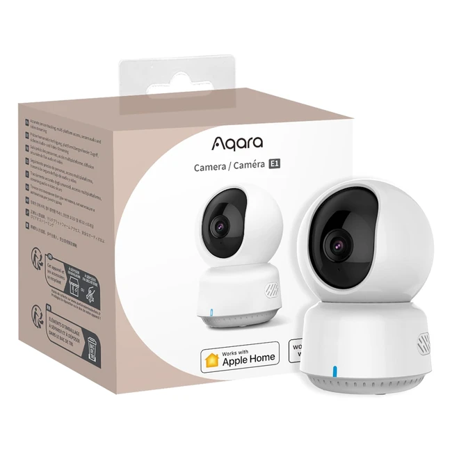 Cámara Interior Aqara E1 2K Pan Tilt HomeKit - Visión Nocturna - WiFi 6 - Compatible con Alexa y Google Home