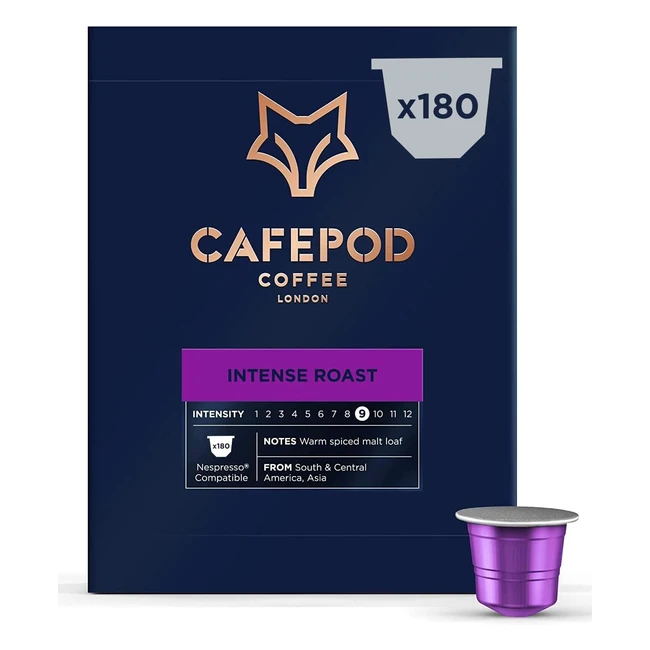 Intense Roast Coffee Pods - CafePod 180 Aluminium Capsules