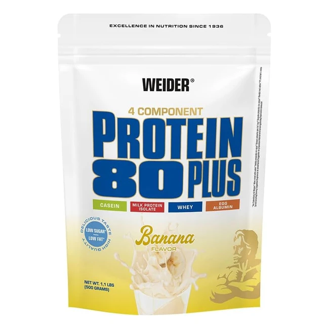 Weider Protein 80 Plus Multicomponenti Banana 1x500 gr - Proteine in Polvere per