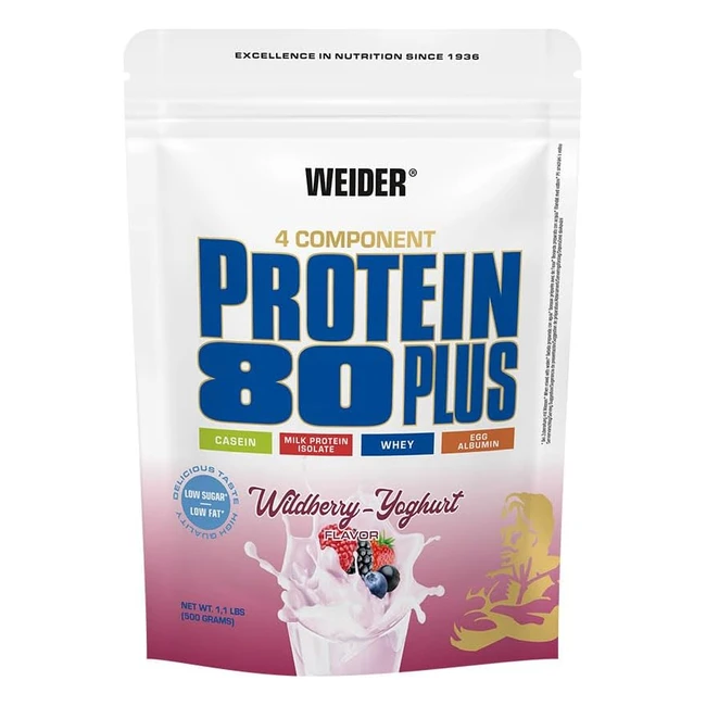 Weider Protein 80 Plus Multicomponenti Frutti di Bosco - Proteine in Polvere per