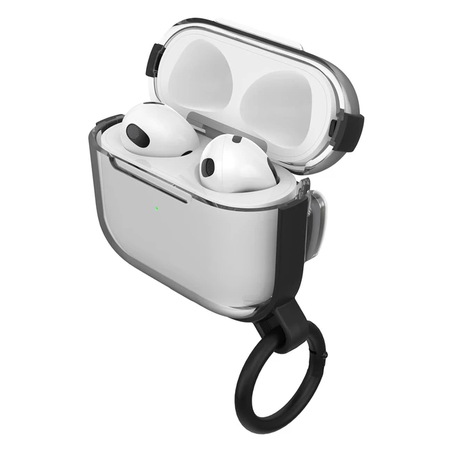 Coque Otterbox Clear Series pour Apple AirPods Pro - Protection antichoc et antichute - Ultra-mince et anti-rayures - Mousqueton inclus
