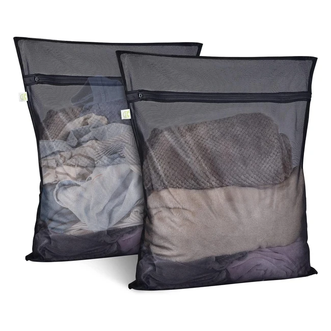 Lot de 2 sacs de lavage du linge Otraki XL 60x80cm - Mailles fines avec fermetur