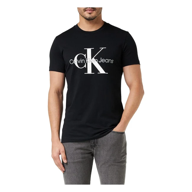 T-shirt homme Calvin Klein Jeans Core Monologo Slim noir CK Black XXS