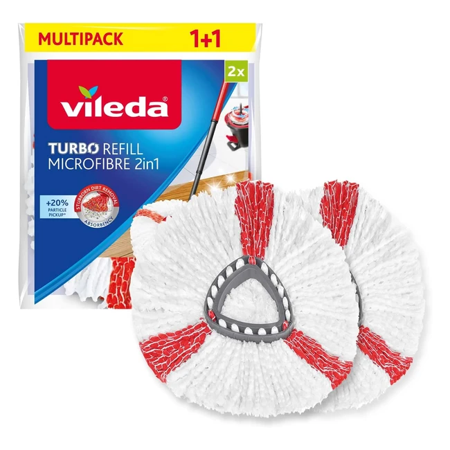 Recharge Turbo 2 en 1 Vileda - Retire plus de 99 des bactries - Puissance de 