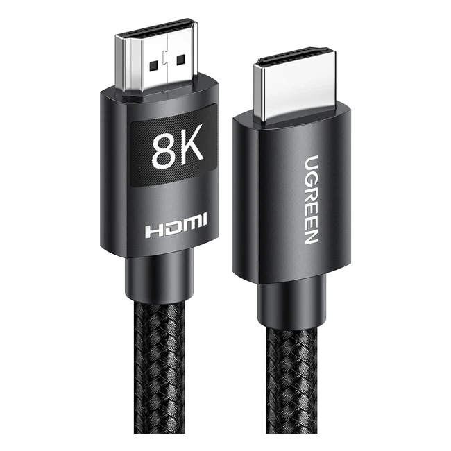 Câble HDMI 8K UGREEN 2m - Haute vitesse, HDR, Dolby Vision - Compatible PS5, Xbox One X, PC