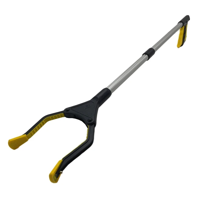 Straame Foldable Litter Picker Long Arm Rubbish Pick Up Tool 1 Yellow
