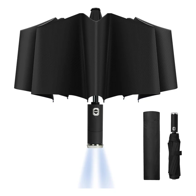 Vicloon Parapluie Pliant Compact Automatique - Résistant au Vent et à l'Orage - Léger et Solide - Pour Homme et Femme