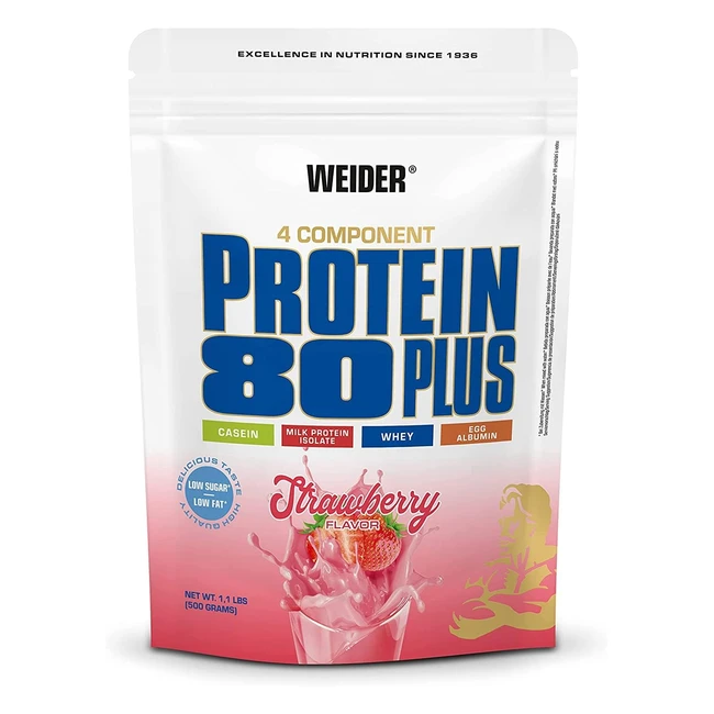 Weider Protein 80 Plus Multicomponenti Fragola - Proteine in Polvere per Shake C