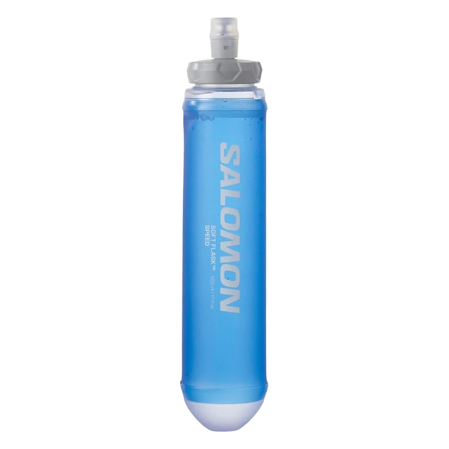 Gourde Souple Salomon Soft Flask 500ml - Idéale pour la Course, la Randonnée, le Ski et le Snowboard - Bleu Transparent