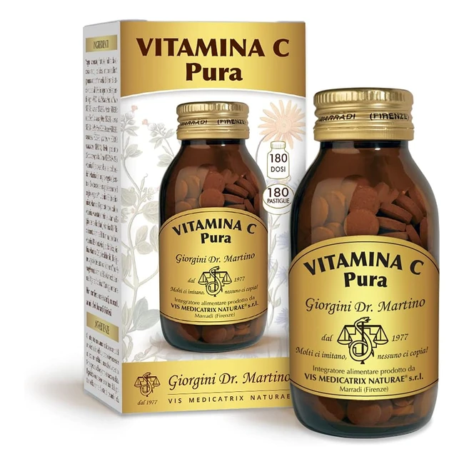 Integratore Alimentare Vitamina C Pura - Dr Giorgini - 180 Pastiglie