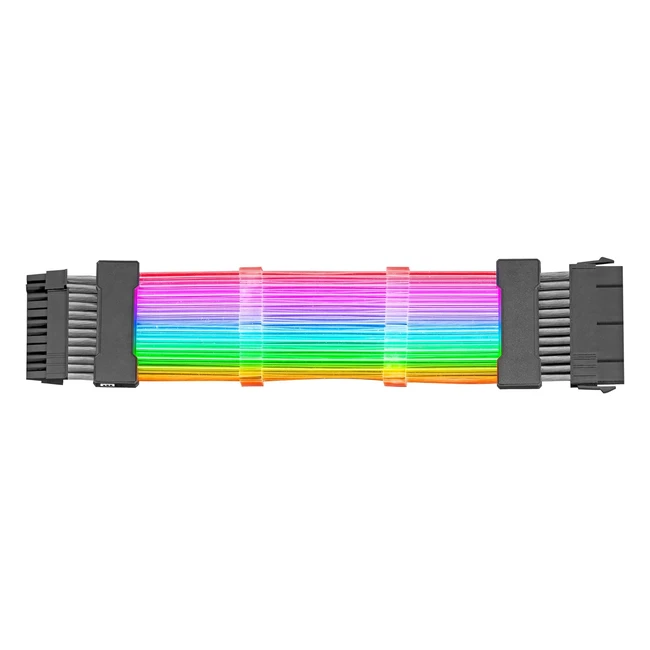 Câble d'extension Mars Gaming MCA24 ARGB pour carte mère - LEDs ultralumineuses - Compatibilité totale - AWG18 Pure Copper - 265mm