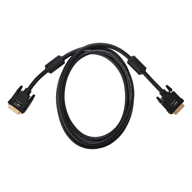 Amazon Basics DVI-auf-DVI-Kabel 2m, HDTV-Auflösung bis 2560x1080, vergoldete Kontakte, schwarz