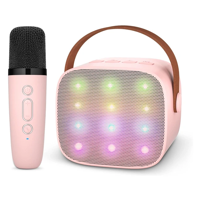 Karaoke Bluetooth per bambini Ankuka con microfono cassa portatile e luci LED -
