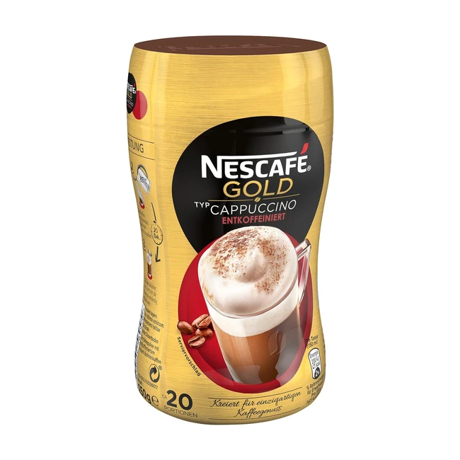Nescaf Gold Typ Cappuccino entkoffeinierter Getrnkepulver 250g