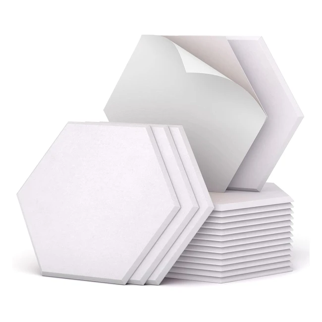 Paneles de absorcin de sonido hexagonales TONOR 18 - Estudio - Blanco