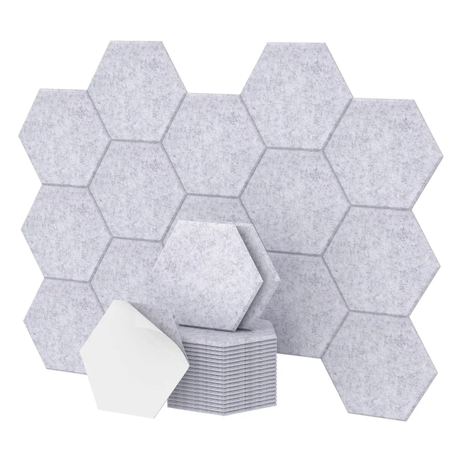 Espuma Acstica Pack 36 Paneles - Hexagonales con Adhesivo - Insonorizacin y 