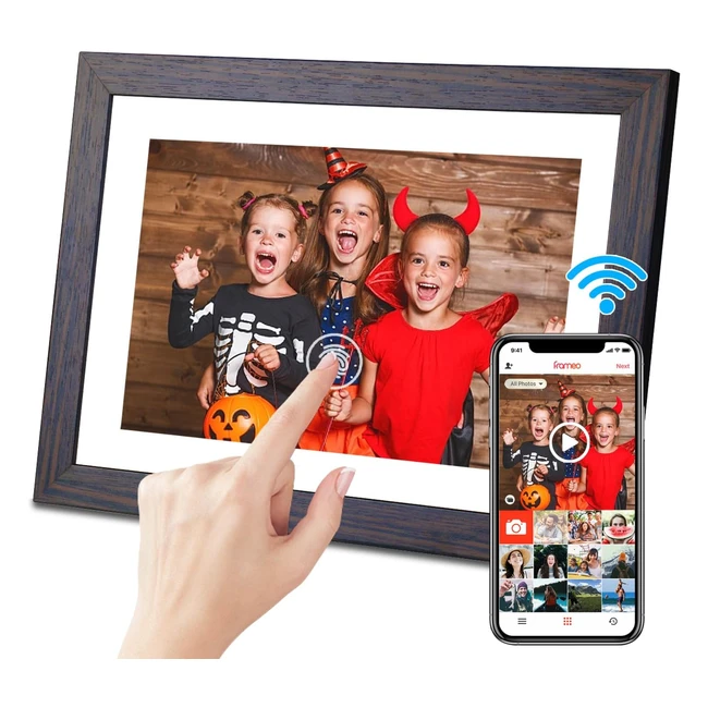 Hesmor WiFi Digital Photo Frame 10.1-inch IPS LCD Touch Screen - 1280x800, 32GB Storage