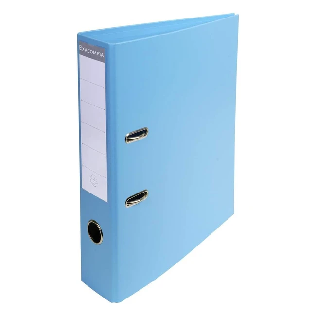 Exacompta Ref 53702E Premtouch PVC Lever Arch File - 320x290mm - 2 Rings - A4 Documents - 70mm Spine
