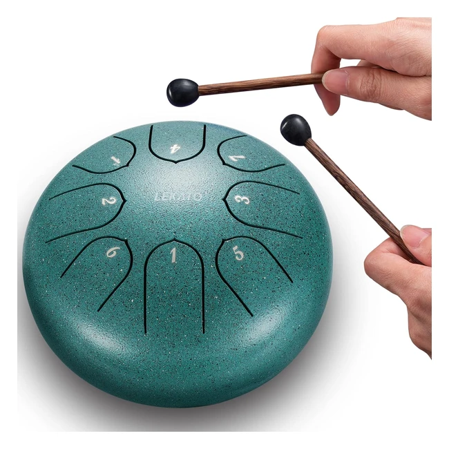 Lekato Steel Tongue Drum 6 pouces 8 tons - Tambour Handpan Mini Drum pour dbut