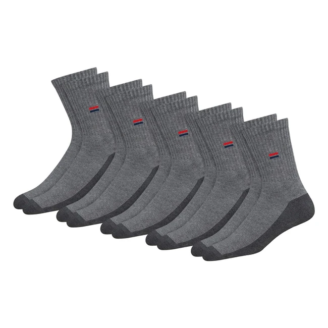 Calcetines Navysport para hombre, pack de 5, algodón, talla EU 43-46, color gris