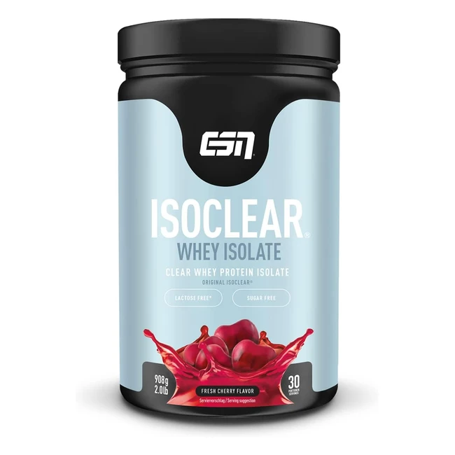 ESN Isoclear Whey Isolate Protein Powder Fresh Cherry 908g - Hoher Proteingehalt