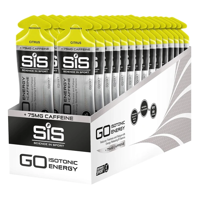 Science in Sport Go Isotonic Energy Gel with Caffeine - Citrus (Pack of 30) - Boost Your Performance
