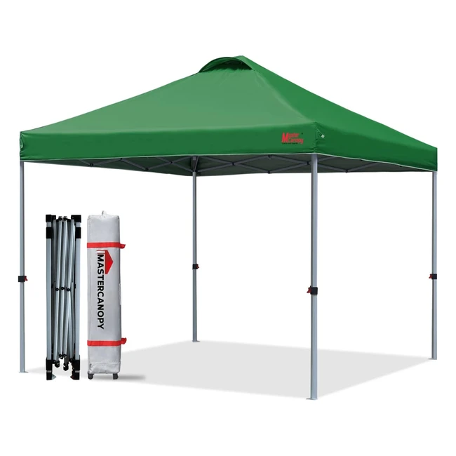 MasterCanopy Durable EZ Popup Gazebo Tent with Roller Bag 2.5x2.5m - Forest Green