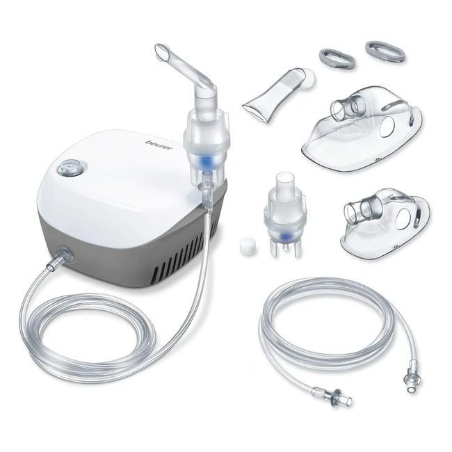 Beurer IH 18 Inhalator mit Kompressordrucklufttechnologie für Atemwegsbehandlung - Weiß