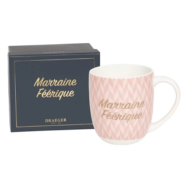Taza de Regalo Marraine Feerique - Draeger Paris | Capacidad 320ml | Diseño Chic y Elegante