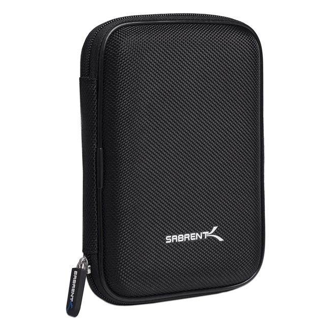Sabrent External Hard Drive Case - Portable EVA Storage Pouch Bag for 25/35 HDD/SSD - Sturdy Carrying Travel Cover - Fits Power Bank, USB Stick, USB Cable, Camera Accessories
