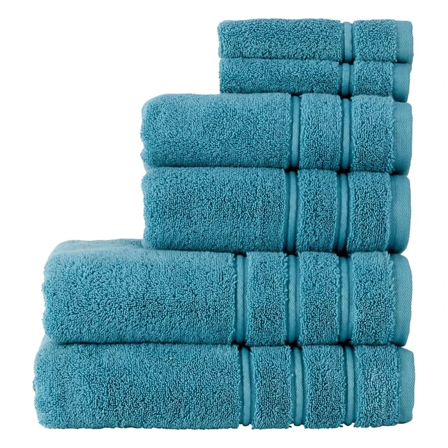 Christy Antalya Large Bath Towels Set of 6 - 100% Turkish Cotton - Soft Plush Luxury Towel Set