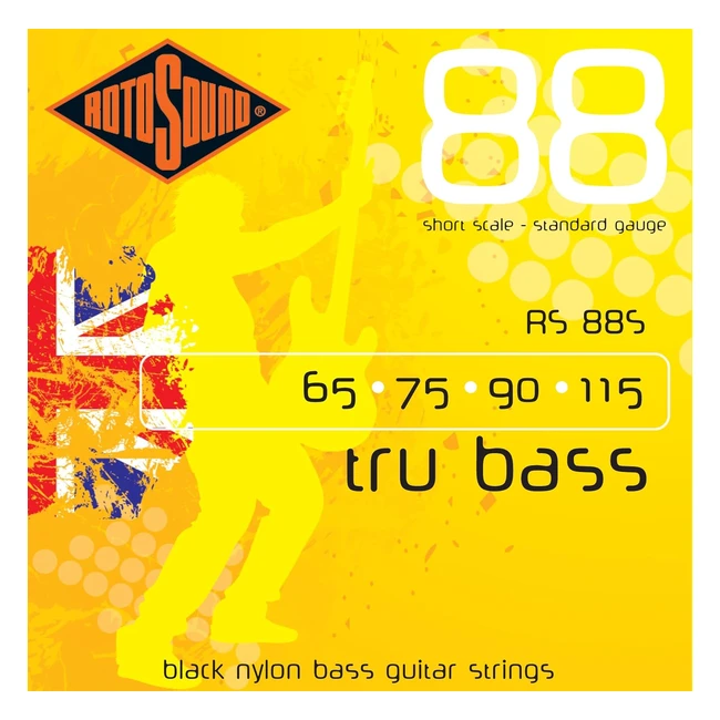 Cuerdas Rotosound para Bajo Elctrico Tru Bass Nylon Flatwound 4 Cuerdas RS88S 