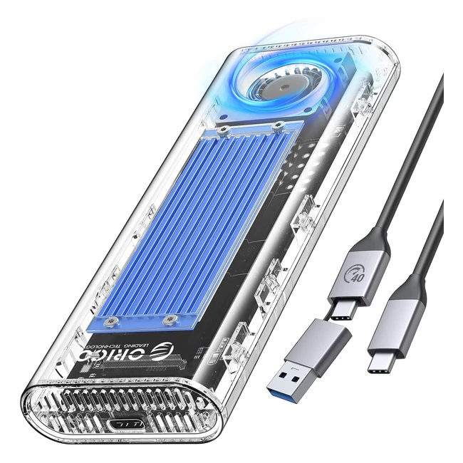 Carcasa SSD M.2 NVMe Orico 40Gbps con Ventilador Incorporado