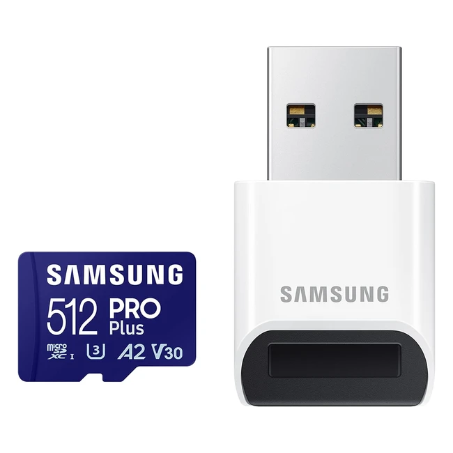 Samsung Pro Plus MicroSD-Karte 512GB fr Mobile Gaming - UHS-I U3 4K UHD