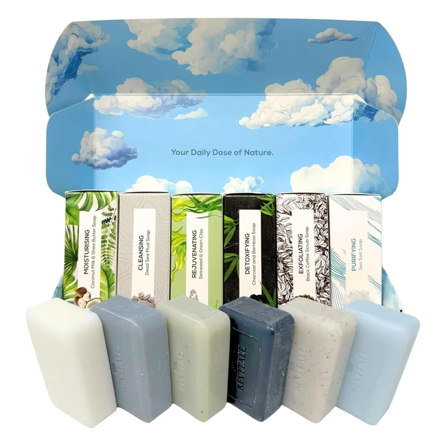 Revitale Natural Cleansing Soap Set - 6 x 100g Bars, Vegan, SLS and Paraben-Free