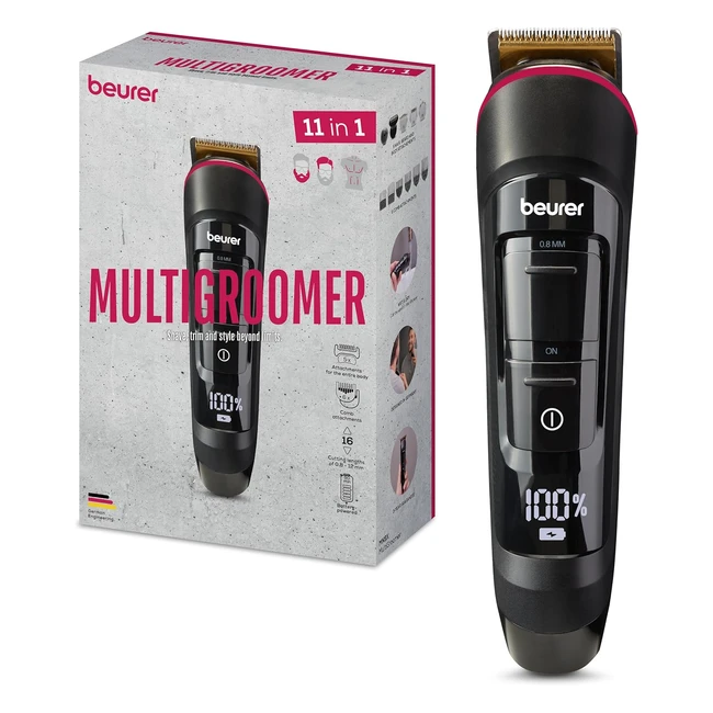 Beurer MN9X Multigroomer - Krperhaare trimmen und rasieren - 11 hochwertige Ed